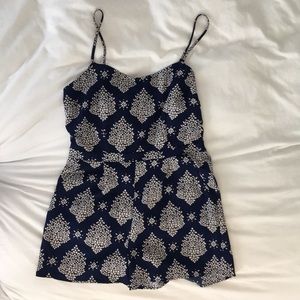 Blue print romper